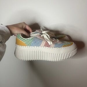 Bella Hanna platform multicolor sneakers size 10